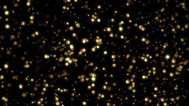 Gold glittering backgrounds with many shiny particles