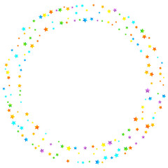 Rainbow Festive Confetti. Carnival Star Falling.