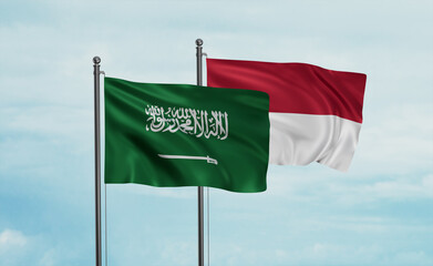 Indonesia and Saudi Arabia, KSA flag
