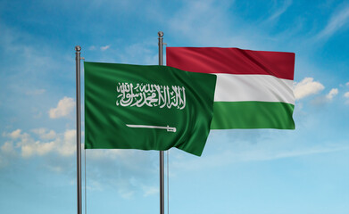 Hungary and Saudi Arabia, KSA flag