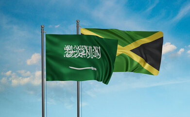 Jamaica and Saudi Arabia, KSA flag