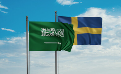 Sweden and Saudi Arabia, KSA flag