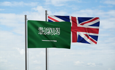 United Kingdom and Saudi Arabia, KSA flag