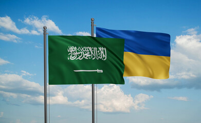 Ukrain and Saudi Arabia, KSA flag