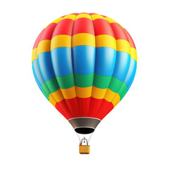 Fototapeta premium Hot air balloon isolated on transparent background. Generative ai.