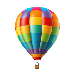 Fototapeta premium Hot air balloon isolated on transparent background. Generative ai.