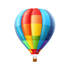 Hot air balloon isolated on transparent background. Generative ai.