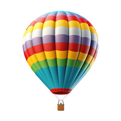 Fototapeta premium Hot air balloon isolated on transparent background. Generative ai.