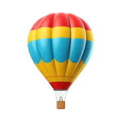 Foto op Canvas Hot air balloon isolated on transparent background. Generative ai. © Achira22