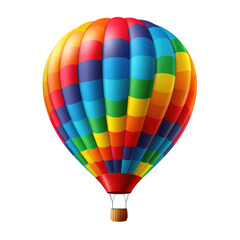 Hot air balloon isolated on transparent background. Generative ai.