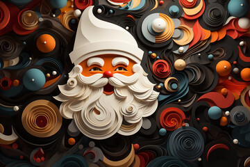 Santa Christmas Background Ai generative