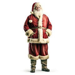 Obraz premium Santa against white background