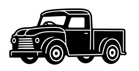 Pickup Truck icon vector logo