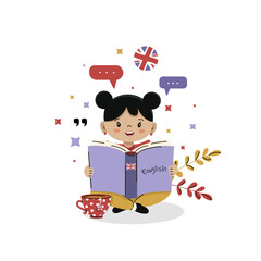 child reading a book