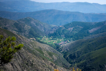 Fototapeta na wymiar View of a mountain range in the north of Portugal