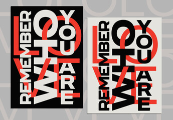 Modern Typography Poster Layout with Overlapping Bold Typography