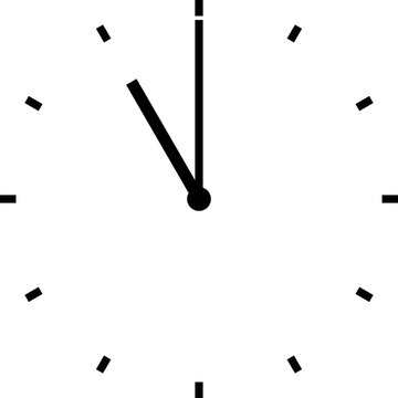 clock at 11 am or 11 pm or 23