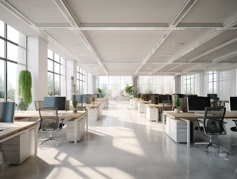 A space where creativity flows. Still life shot of a modern office space. AI generative