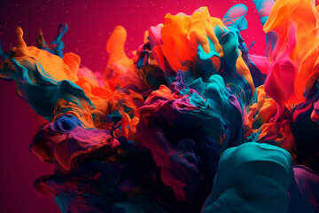 An explosion of colors. Generative AI