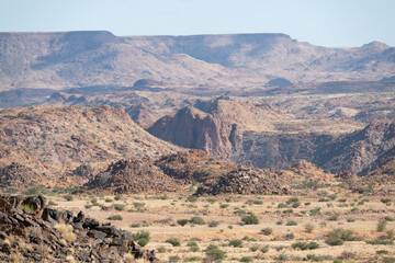 Augrabies Falls National park in South Africa with the Orange River running through it.