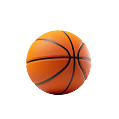 Fototapeta premium Orange basketball ball on isolated background. Generative ai