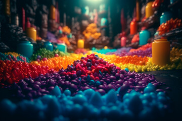 Fototapeta na wymiar Colorful balloons. Generative AI