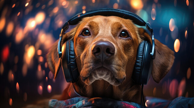 The dog is afraid of fireworks. Overcoming anxiety in dogs. Use of headphones. Calming CBD.
