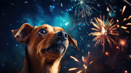 The dog is afraid of fireworks. Overcoming anxiety in dogs. Use of headphones. Calming CBD.