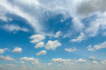 Blue sky with white clouds beautiful nature background