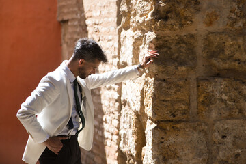 person climbing wall