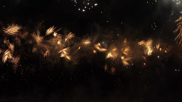 Background with colorful fireworks particle light looped