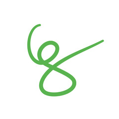 Obraz premium Green Curved Line