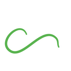 Green Curved Line