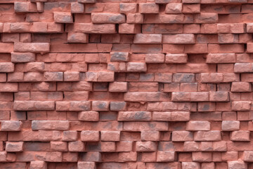 Fototapeta premium Texture of red brick wall. Concept of textures. Generative Ai, Ai.