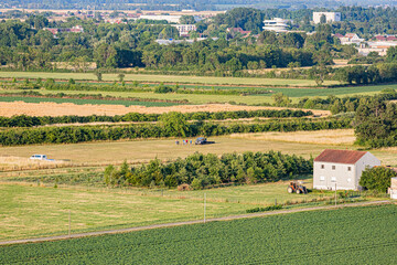 Reportage en montgolfière au-dessus de Pommard. Hot-air ballooning over Pommard.