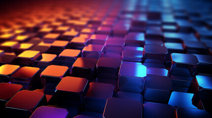 Obraz premium Digital hexagon abstract background