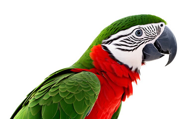 Funny Parrot on a white background.
