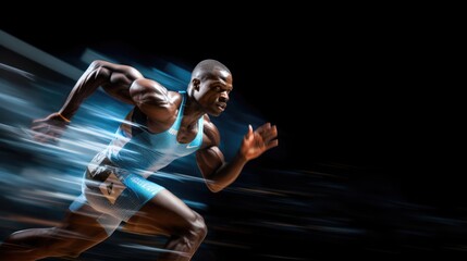Fototapeta premium Dynamic Illustration of a Sprinter - sports clipart