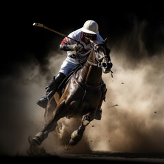 Dynamic Illustration of a Polo Player - sports clipart