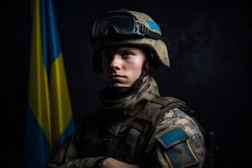 portrait of a soldier, ai generated