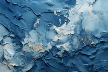 Abstract background showcasing an old map in shades of blue. Generative Ai.