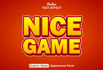 nice game text effect with orange graphic style and editable.