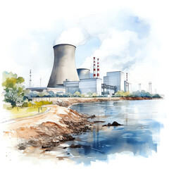 Generative AI Sketching the Future of Nuclear Power Plants Away from Urban Areas, Mitigating Earthquake Risks