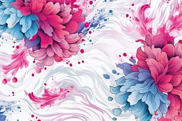 pattern water color flower
