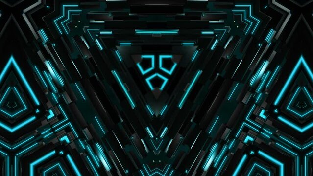 Digital lights tunnel background for technology