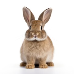 Fototapeta premium Cute Rabbit Isolated. Illustration AI Generative.