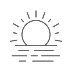 Sun minimalistic icon. Summer sign vector illustration