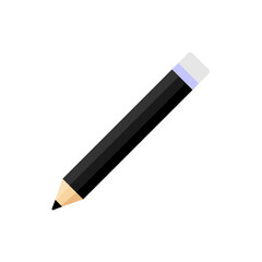 Black pencil isolated on white