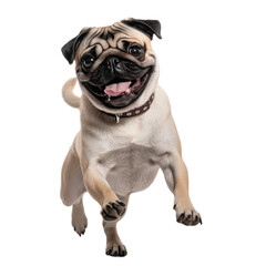 Obraz premium pug dog isolated on transparent background