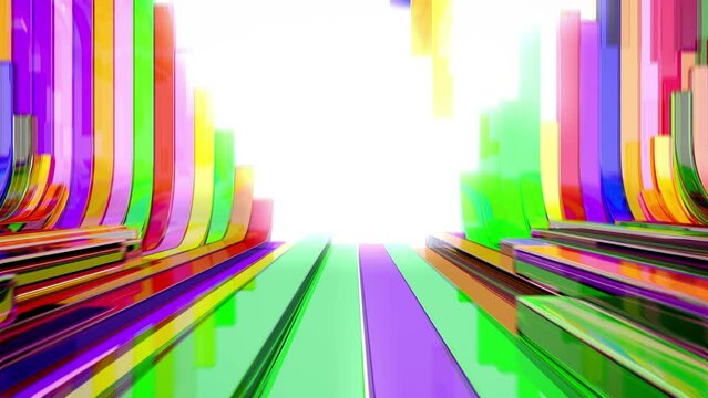 Colorful glossy line background for technology